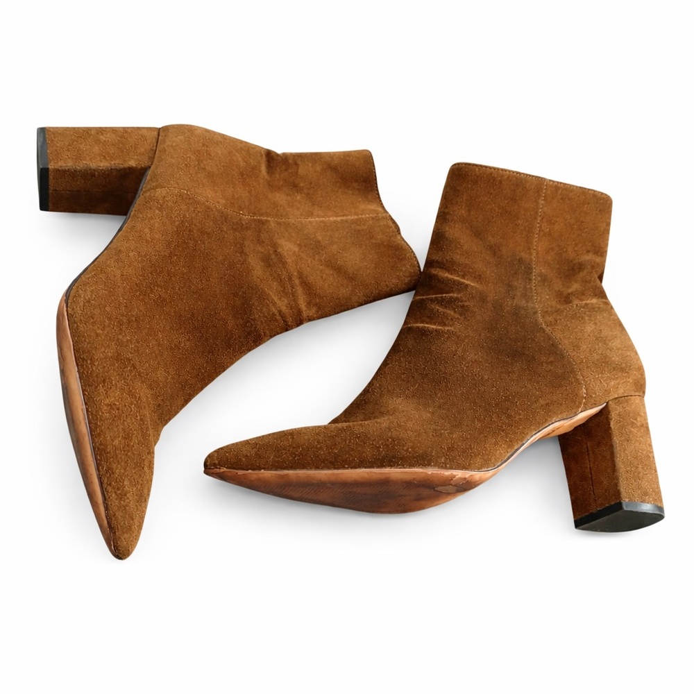 J. Crew Tan Suede Ankle Booties